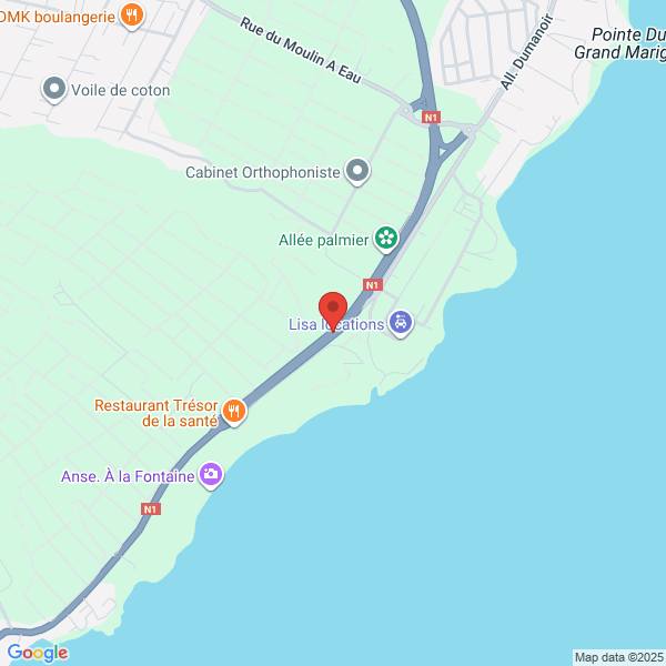 accident N1 Saint-Sauveur carte localisation