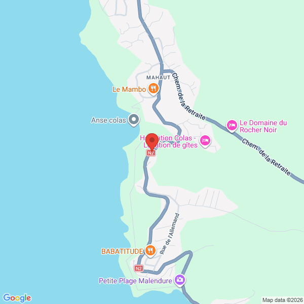 Localisation de l'incident à Mahault